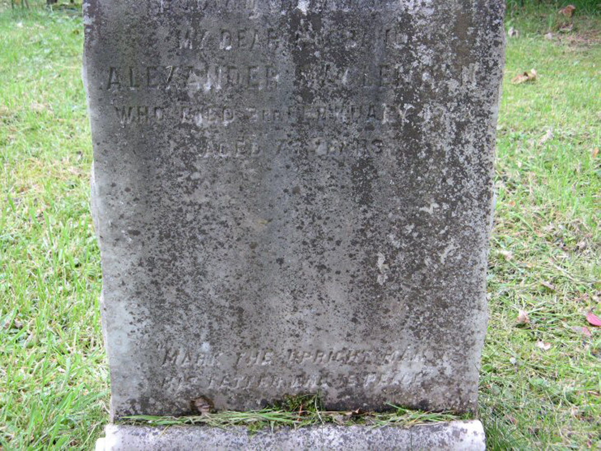 Photo of headstones/Alexander MacLennan died 1952 MI Ullapool West Argyle Street